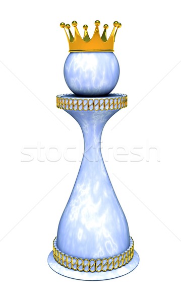 Blue chess queen Stock photo © dengess