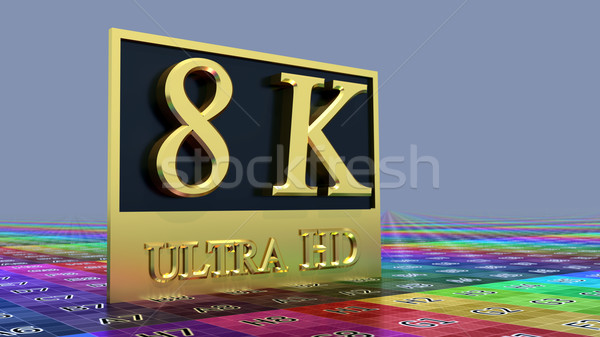 Ultra HD 8K icon Stock photo © dengess