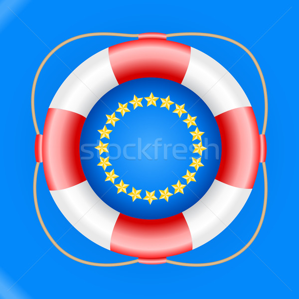Rood reddingsboei Europa symbool veiligheid helpen Stockfoto © dengess