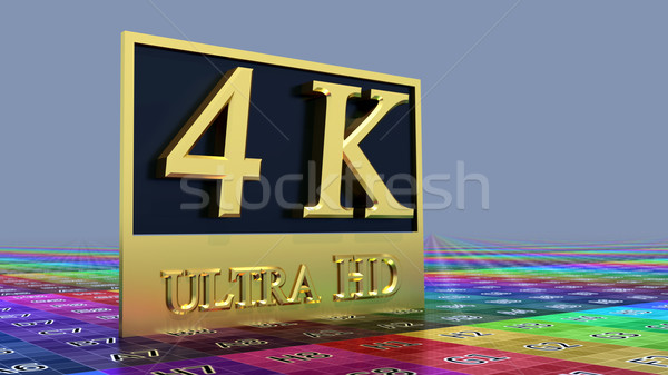 Ultra HD 4K icon Stock photo © dengess