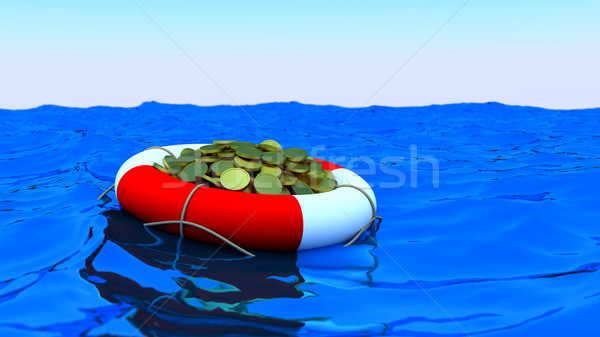 Stockfoto: Munten · oceaan · redding · geld · business · water