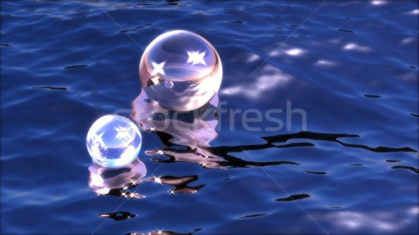 Bollen water abstract licht zee Stockfoto © dengess