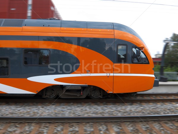 Stockfoto: Trein · treinstation · metro · motor · track