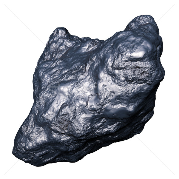 Metálico meteoritos hierro aislado blanco naturaleza Foto stock © dengess