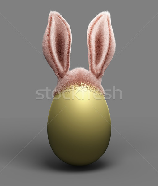 Páscoa férias ovo coelhinho da páscoa orelhas primavera Foto stock © denisgo