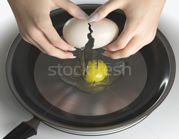 crack egg and woman hands concept isolate composition Stock photo © denisgo