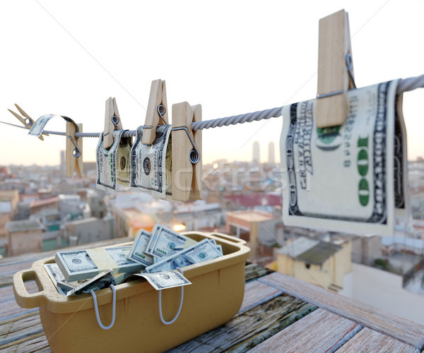 Stock photo: washing money concept background photo