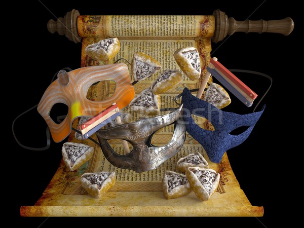 happy purim holiday, jewish traditional holiday Stock photo © denisgo