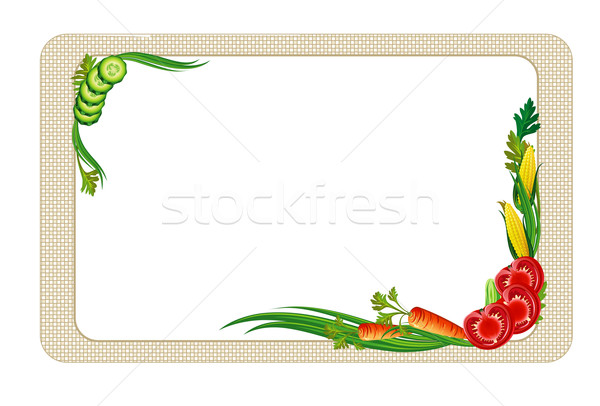 decorative diet border with vegetables Stock photo © denisgo