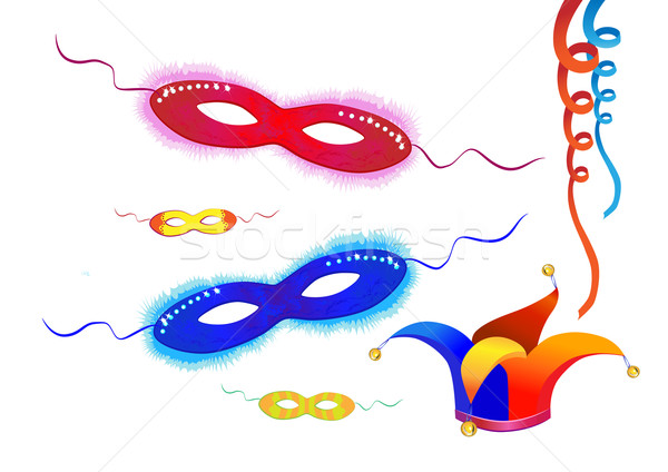 Festive vector elements carnival masks purim Stock photo © denisgo