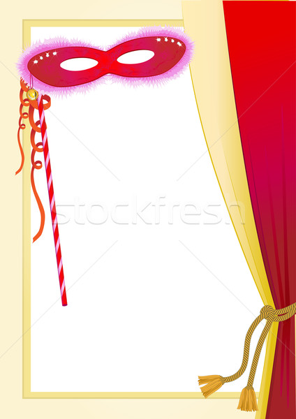 carnival mask and curtain Stock photo © denisgo