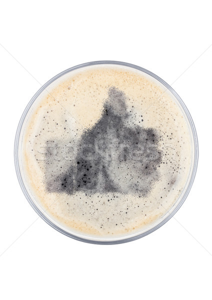 Stock photo: Glass of stout beer top with like symbol shape