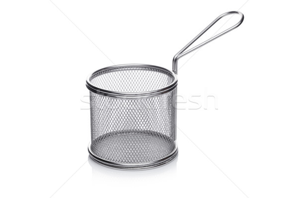 Stainless steel round basket for french fries r Stock photo © DenisMArt