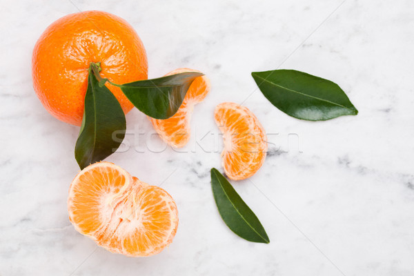 Glass  bottle of fresh mandarin tangerine juice Stock photo © DenisMArt