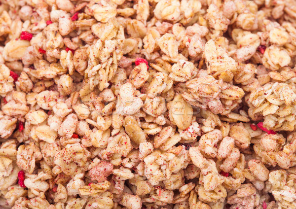 Stock photo: Organic fresh cereal granola flakes with fruits