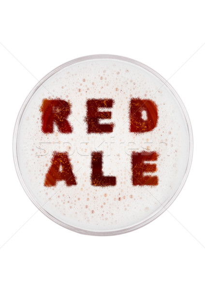 Vidrio rojo cerveza inglesa cerveza superior cartas Foto stock © DenisMArt