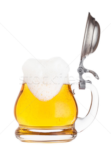 [[stock_photo]]: Vintage · rétro · verre · ale · bière