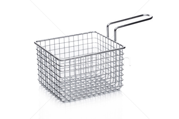 Stainless steel basket for french fries snack Stock photo © DenisMArt