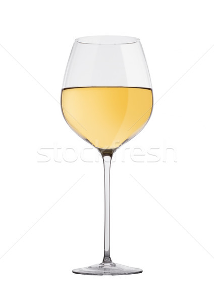 Vetro vino bianco isolato bianco alimentare bar Foto d'archivio © DenisMArt