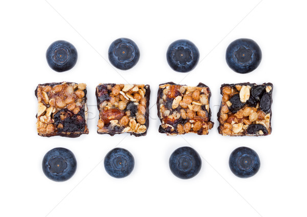 Foto stock: Saludable · cereales · bar · arándanos · blanco