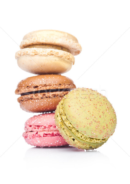 Frans luxe kleurrijk macarons dessert gebak Stockfoto © DenisMArt