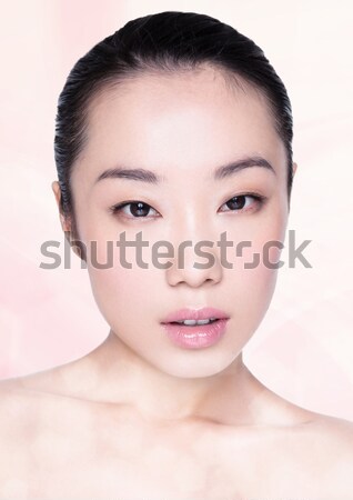Bela mulher menina naturalismo saudável make-up branco Foto stock © DenisMArt