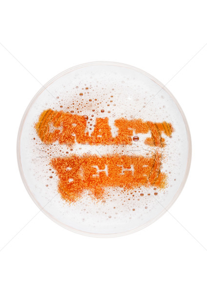 Glass of lager ale beer top with craft beer shape Stock photo © DenisMArt