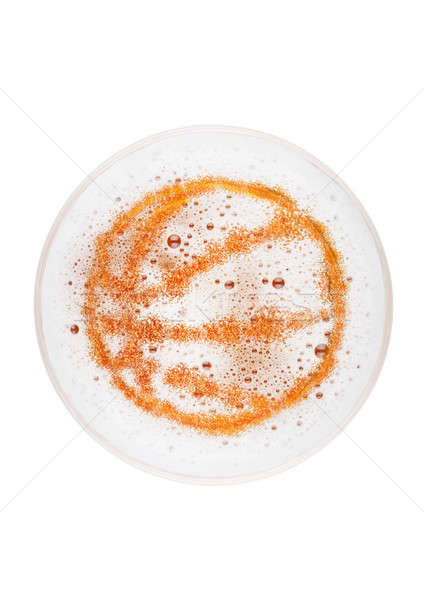 Glass of lager ale beer top with basketball shape Stock photo © DenisMArt