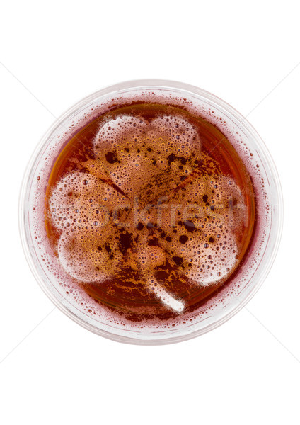 Glass of red ale beer top with shamrock shape Stock photo © DenisMArt