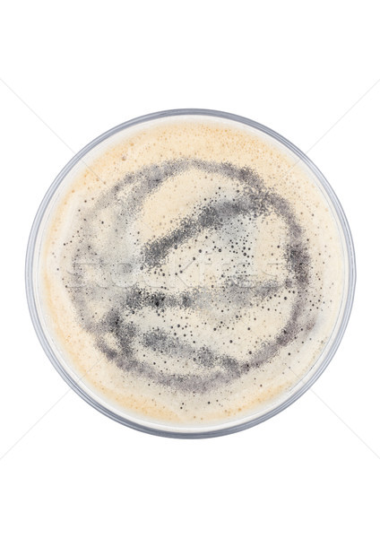 Glass of stout beer top with basketball shape Stock photo © DenisMArt