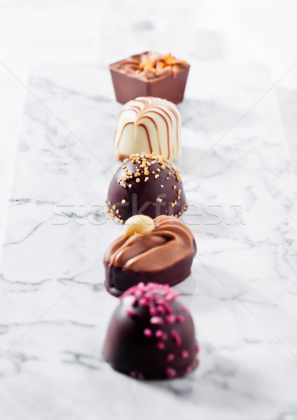 Luxury white and dark chocolate candies variety  Stock photo © DenisMArt