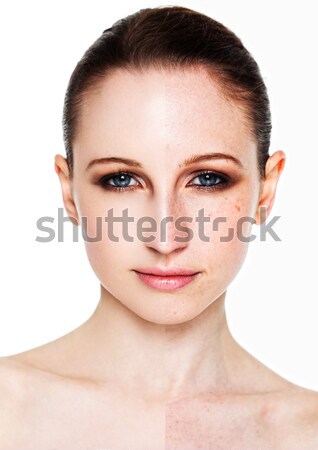 Beauty retouching techniques makeup and skincare Stock photo © DenisMArt