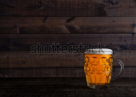 Stock fotó: üveg · arany · világos · sör · ale · sör · hab
