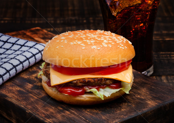 Classic beef cheeseburger with vegetables  Stock photo © DenisMArt