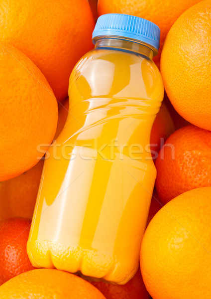 Plastic bottle of raw organic fresh orange juice  Stock photo © DenisMArt