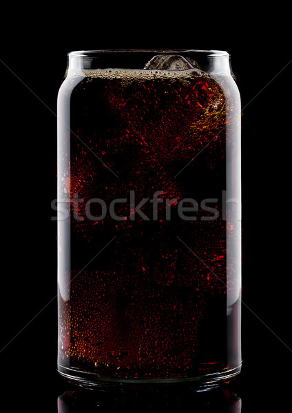 ストックフォト: ガラス · 冷たい · コーラ · ソーダ · ドリンク · アイスキューブ