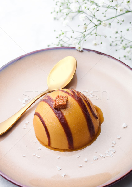 Luxury restaurant caramel dessert on plate  Stock photo © DenisMArt