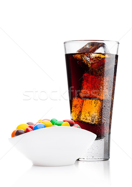 Round colorful coated sweet candies with cola Stock photo © DenisMArt