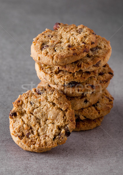 Gluten free oatmeal chocolate cookies with rasins Stock photo © DenisMArt