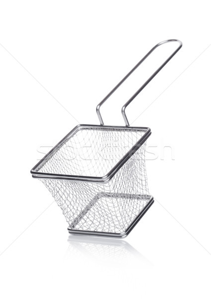 Stainless steel basket for french fries snack Stock photo © DenisMArt