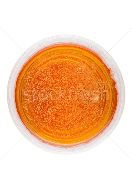 Glass of lager ale beer top view with foam Stock photo © DenisMArt