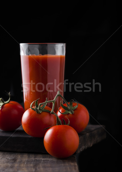 Glas tomatensap vers ruw tomaten houten Stockfoto © DenisMArt