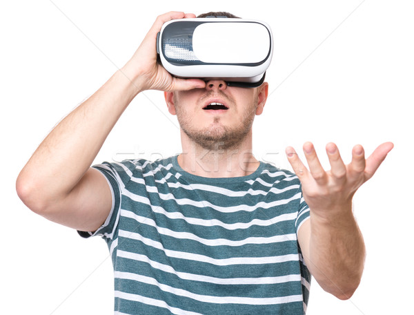 Man in VR glasses Stock photo © DenisNata