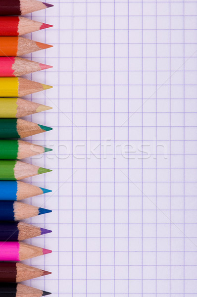 Ołówki papieru obraz szkoły projektu Zdjęcia stock © DenisNata