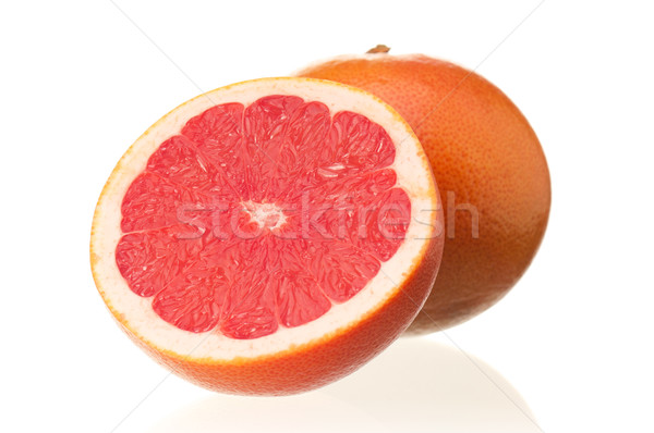 Voll orange frischen Hälfte Grapefruit weiß Stock foto © DenisNata