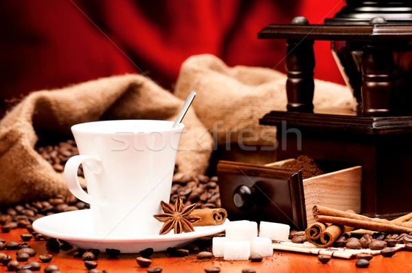Cup of coffee with spices Stock photo © DenisNata