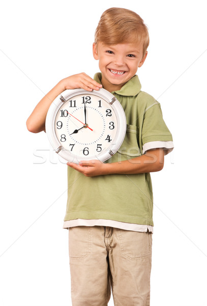 Dziecko zegar chłopca duży odizolowany Zdjęcia stock © DenisNata