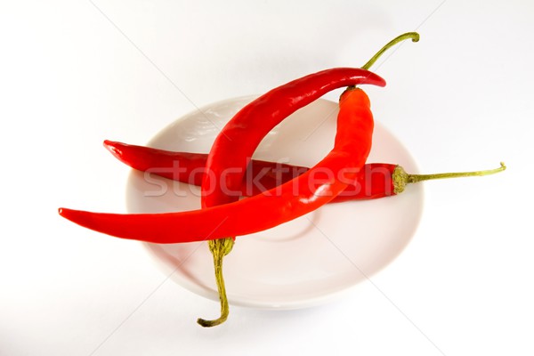 Vermelho pimentas prato foto presentes detalhes Foto stock © Dermot68