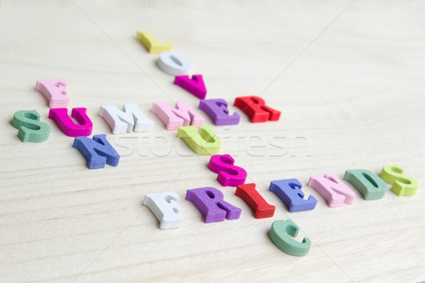 Divertente lettere cruciverba puzzle segno foto Foto d'archivio © Dermot68