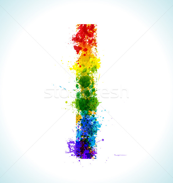 Gradient vector splashes font Stock photo © Designer_things